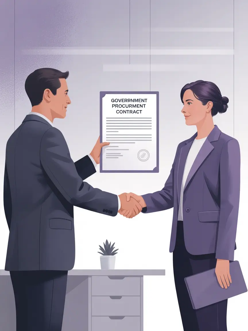 Government Procurement Contract Handshake