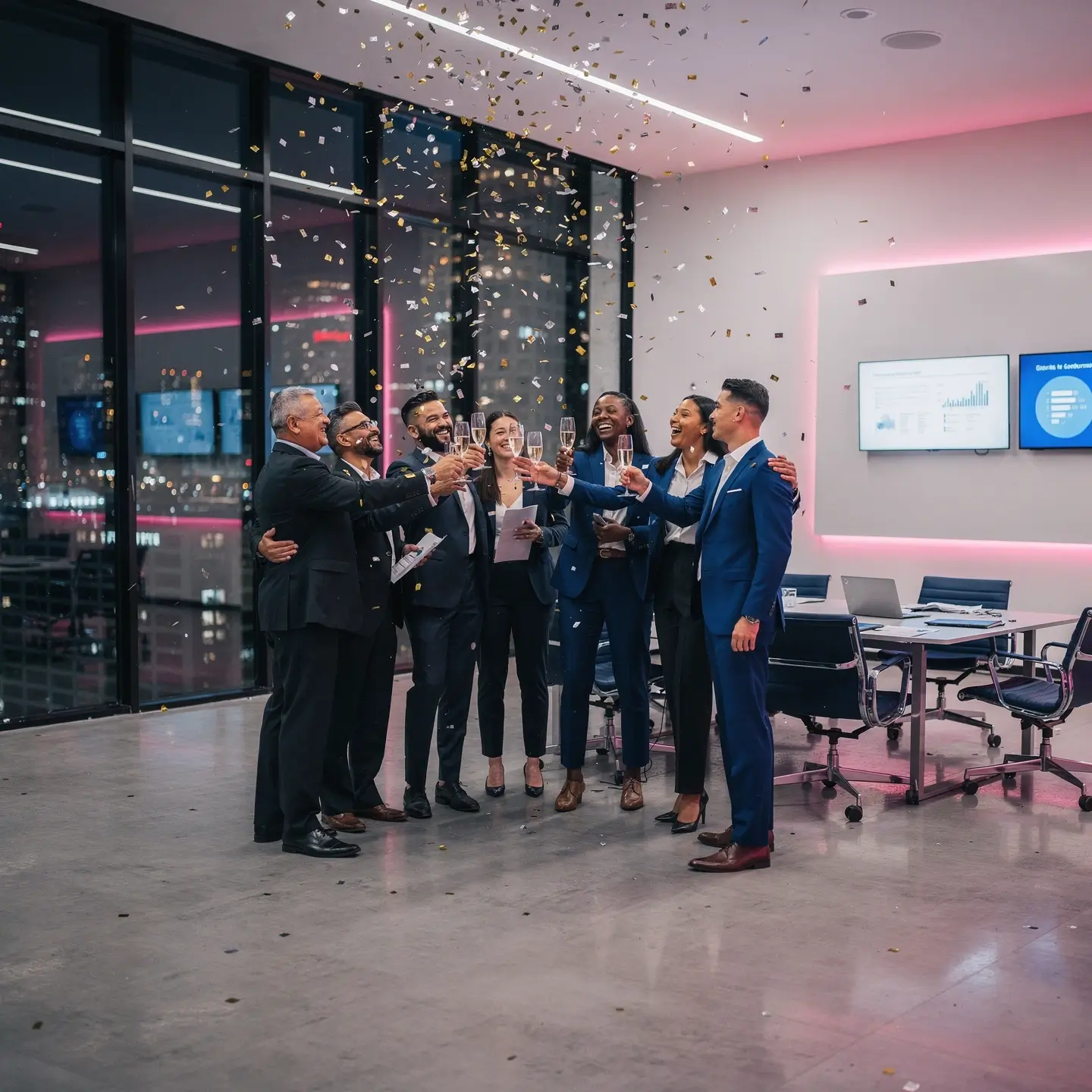 Team Celebrating Success